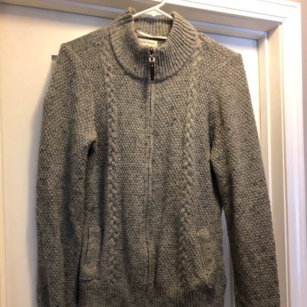 Zip-front sweater by Studio Works
